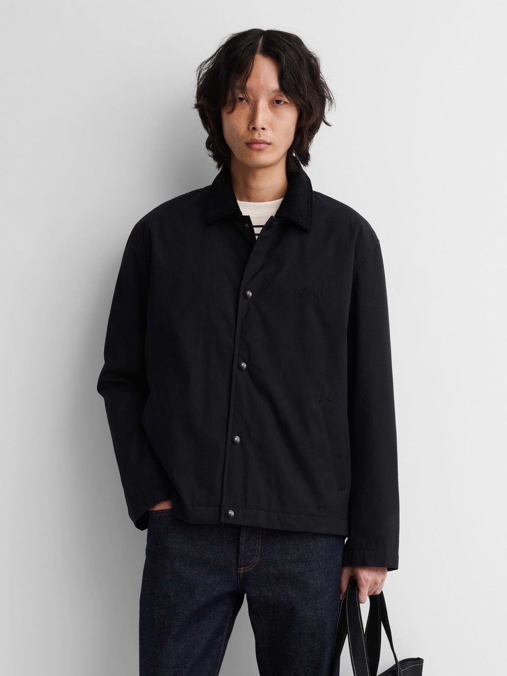 GAP x A.P.C. Coated Canvas Coach Jacket - Black - Size XS